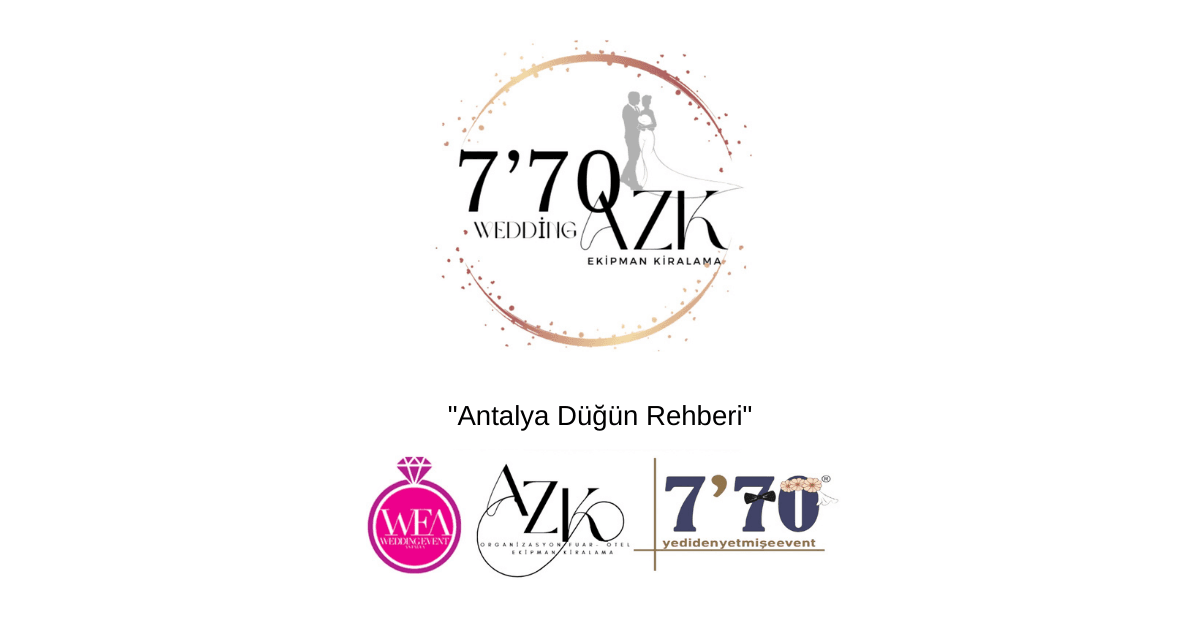 Antalya düğün organizasyonu rehberi ve 7den70 kurumsal logosu
