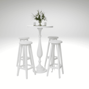 Ahşap Kokteyl Masası Kiralama ve Tay Tüyü Tabure Seti - 7den70 Event