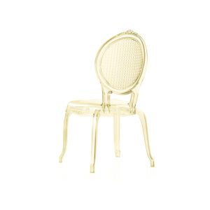 Bella Bal Sandalye şeffaf sarı davet sandalyesi
