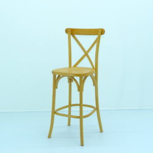 Markiz bar sandalyesi ahşap çapraz sırtlı kokteyl modeli