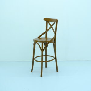 Markiz bar sandalye ahşap çapraz sırtlı kokteyl modeli