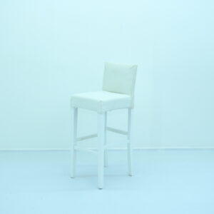 Beyaz deri bar sandalyesi modern kokteyl ve bistro organizasyon modeli