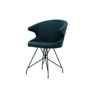 Siyah deri kolçaklı sandalye fuar ve kurumsal davet modeli