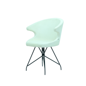 Beyaz deri kolçaklı sandalye fuar ve vip toplantı modeli